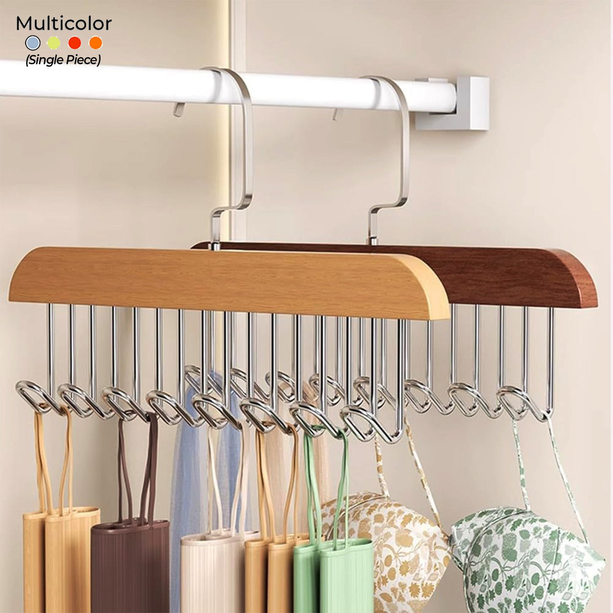 8 Hook Wooden Hanger
